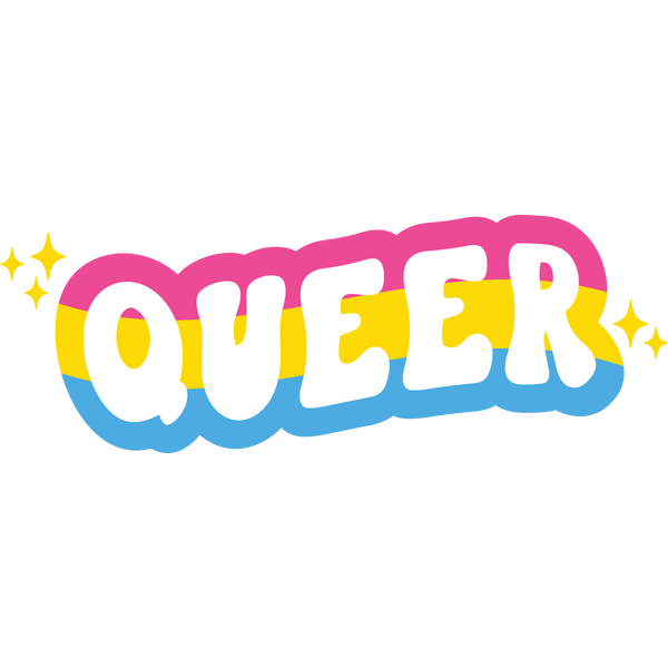 Queer x Pansexual Bubble-free stickers