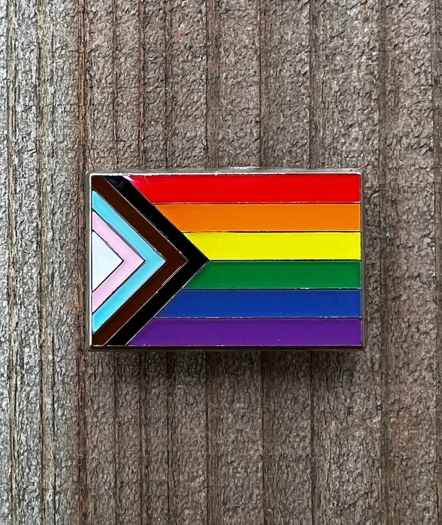 Progress Pride Flag Magnetic Pin 1