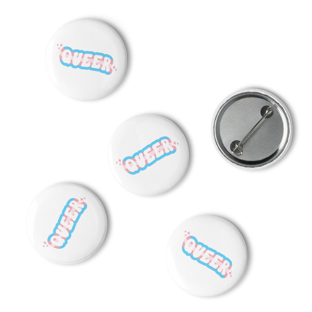 Queer x Transgender Set of 5 pinback buttons