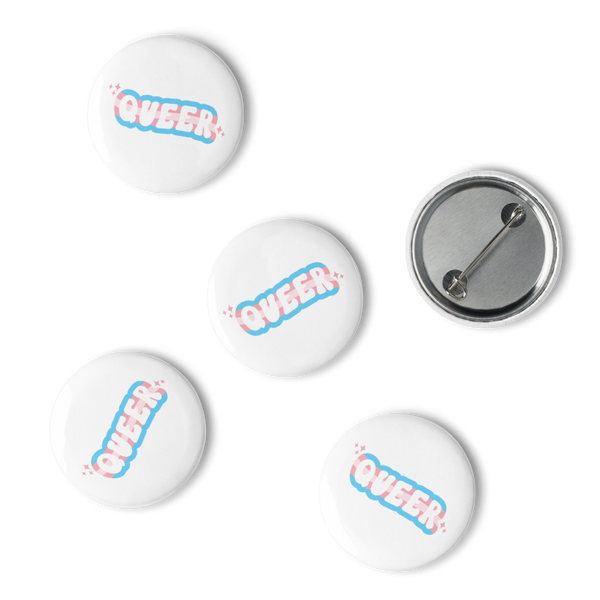 Queer x Transgender Set of 5 pinback buttons