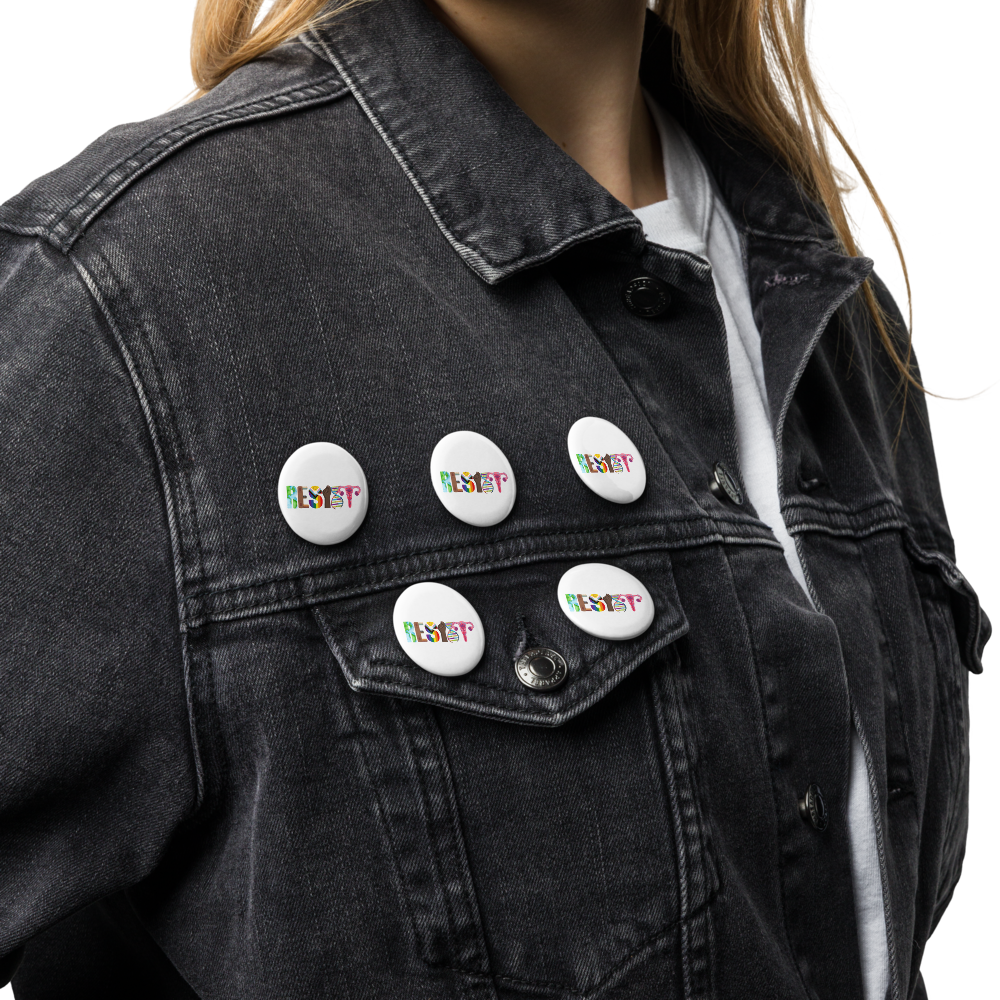 Resist Set of 5 pinback buttons