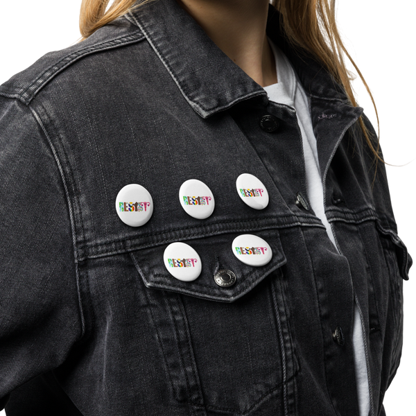 Resist Set of 5 pinback buttons