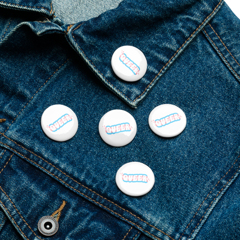 Queer x Transgender Set of 5 pinback buttons