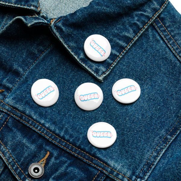 Queer x Transgender Set of 5 pinback buttons