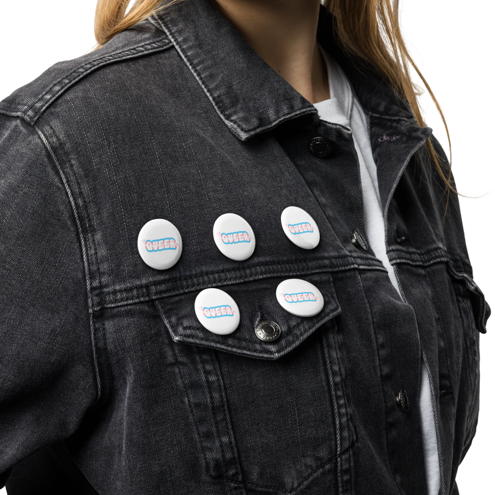 Queer x Transgender Set of 5 pinback buttons