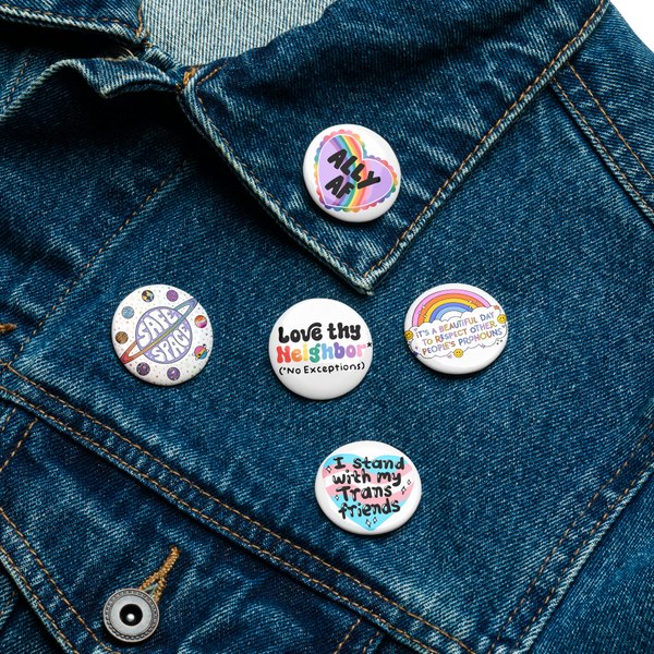 Ally Pack Set of 5 pinback buttons