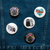 Black Cat Set of 5 pinback buttons