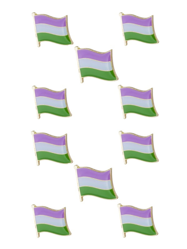 Genderqueer Flag Lapel Pin - 5/8