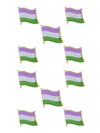 Genderqueer Flag Lapel Pin - 5/8" x 5/8"