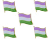 Genderqueer Flag Lapel Pin - 5/8" x 5/8"