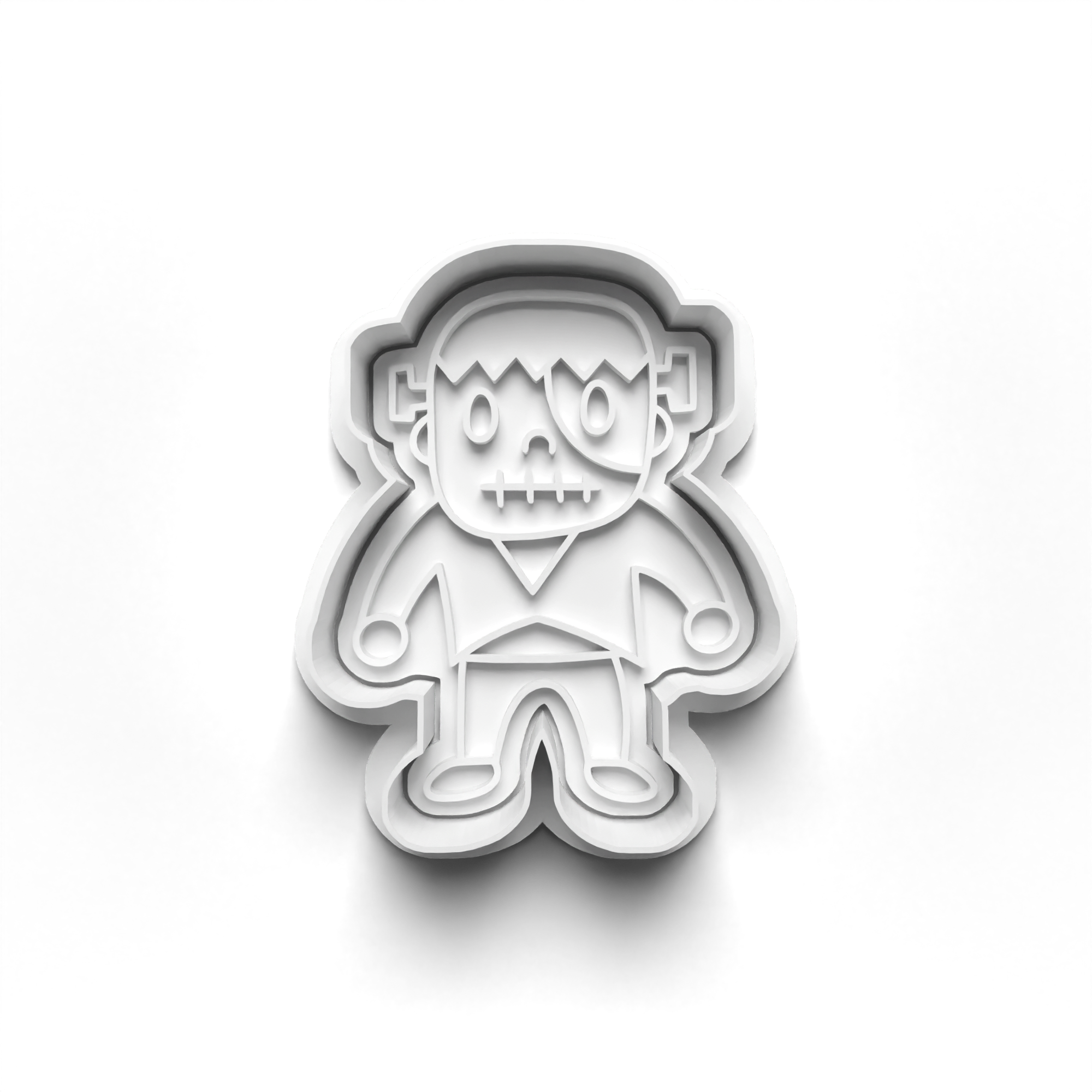 Halloween Monsters Cookie Cutters Set + Stamps for Baking, Cookies, Crafts  0060
