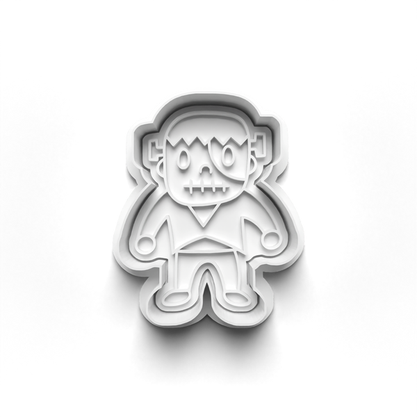 Halloween Monsters Cookie Cutters Set + Stamps for Baking, Cookies, Crafts  0060