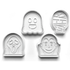 Halloween Monster Ghosts Cookie Cutters Set + Stamps for Baking, Cookies, Crafts 0062