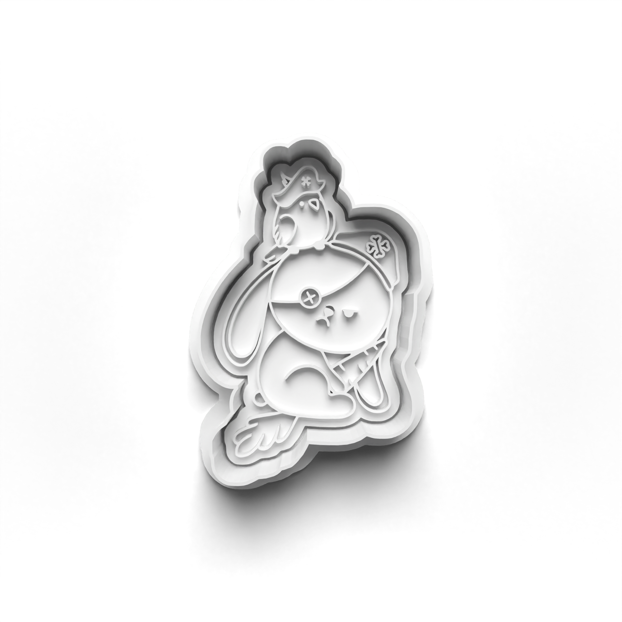 Halloween Bunny Cookie Cutters Set + Stamps for Baking, Cookies, Crafts 0064