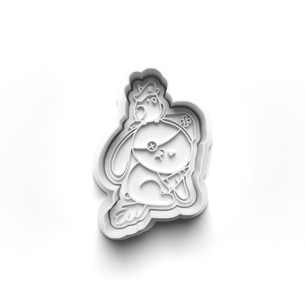 Halloween Bunny Cookie Cutters Set + Stamps for Baking, Cookies, Crafts 0064