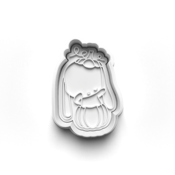 Halloween Bunny Cookie Cutters Set + Stamps for Baking, Cookies, Crafts 0064