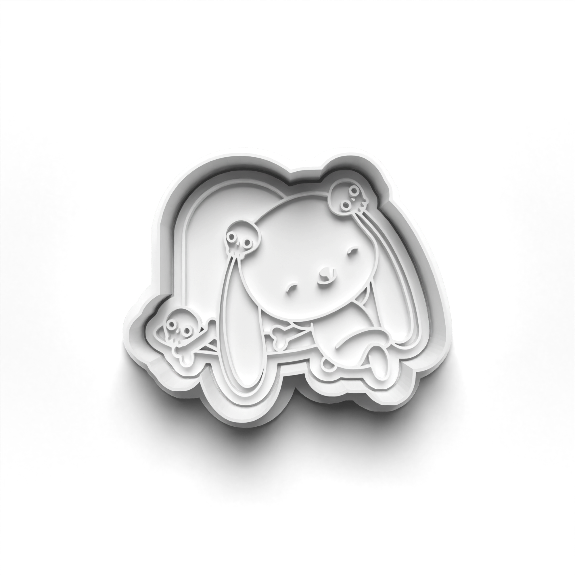 Halloween Bunny Cookie Cutters Set + Stamps for Baking, Cookies, Crafts 0064