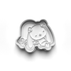 Halloween Bunny Cookie Cutters Set + Stamps for Baking, Cookies, Crafts 0064
