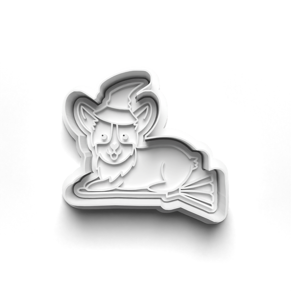 Halloween Corgi Cookie Cutters Set + Stamps for Baking, Cookies, Crafts 0065