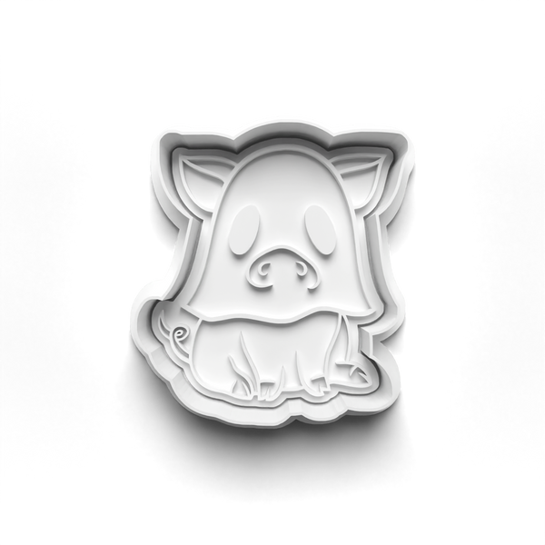 Halloween Animal Ghosts Cookie Cutters Set + Stamps for Baking, Cookies, Crafts 0067