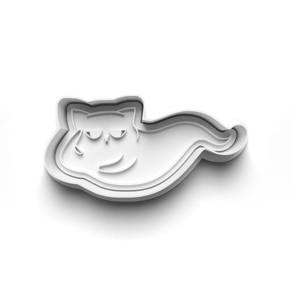 Halloween Ghost Cats Cookie Cutters Set + Stamps for Baking, Cookies, Crafts 0068
