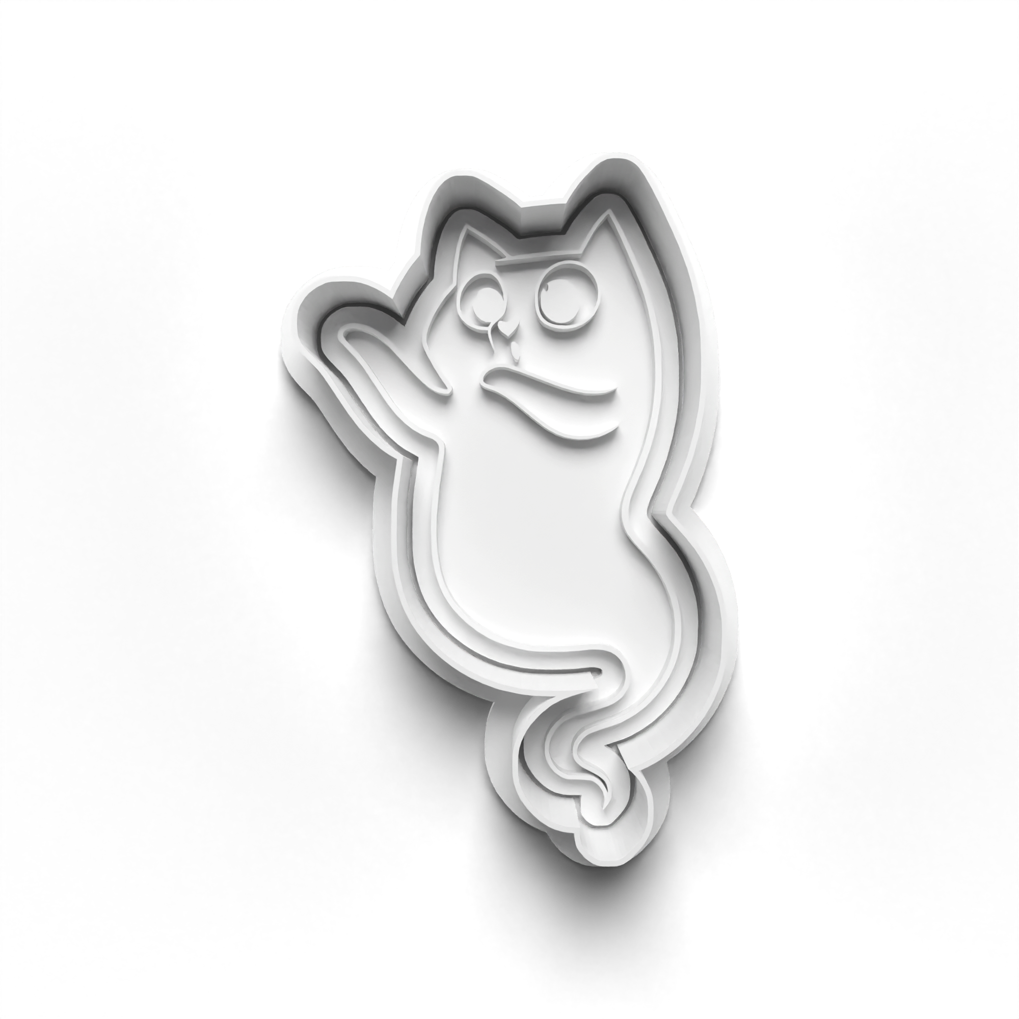 Halloween Ghost Cats Cookie Cutters Set + Stamps for Baking, Cookies, Crafts 0068