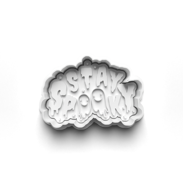 Halloween Slogans Cookie Cutters Set + Stamps for Baking, Cookies, Crafts 0069