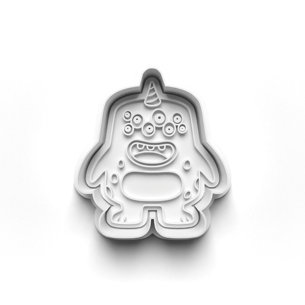 Monsters Cookie Cutters Set + Stamps for Baking, Cookies, Crafts 0070