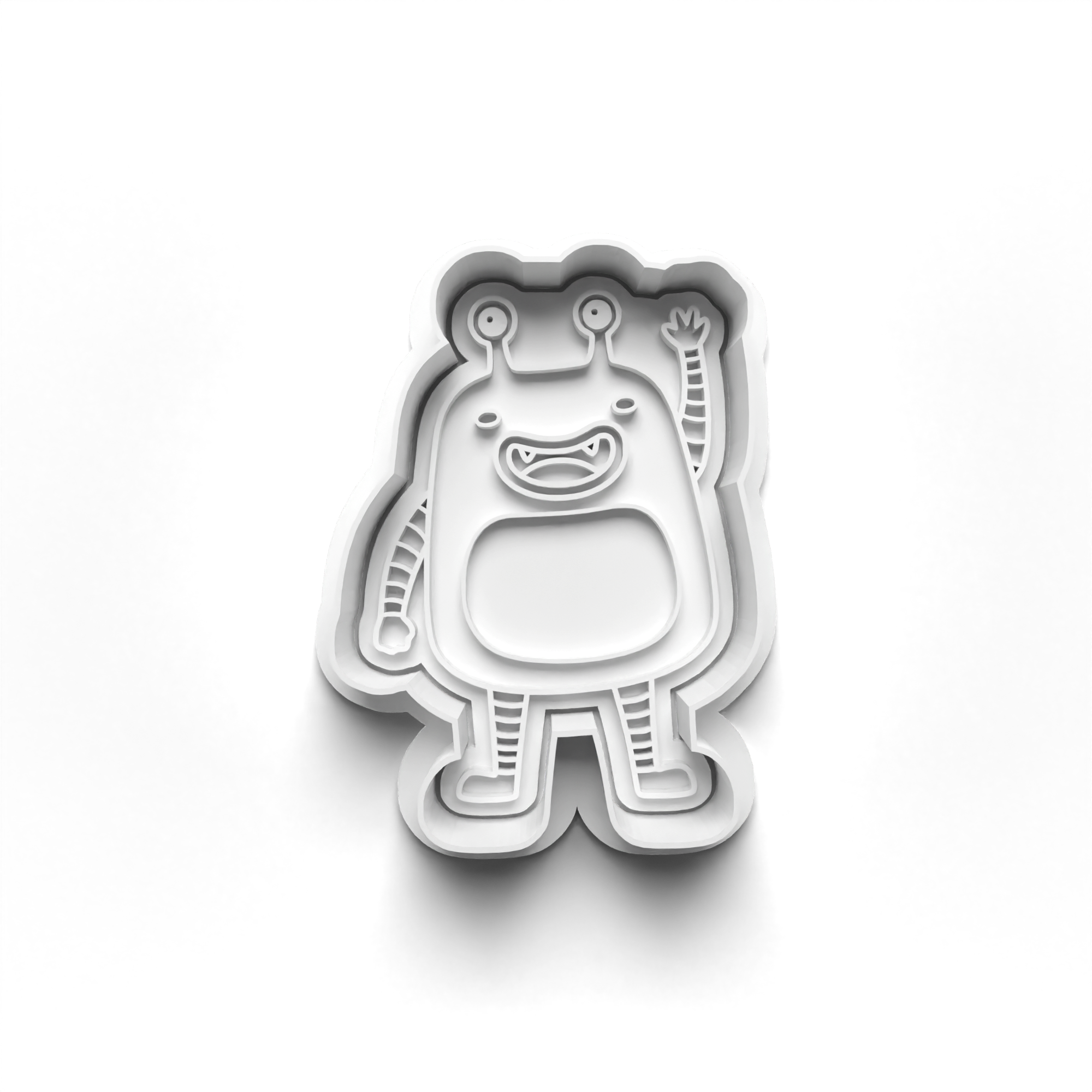 Monsters Set 2 Cookie Cutters Set + Stamps for Baking, Cookies, Crafts 0071