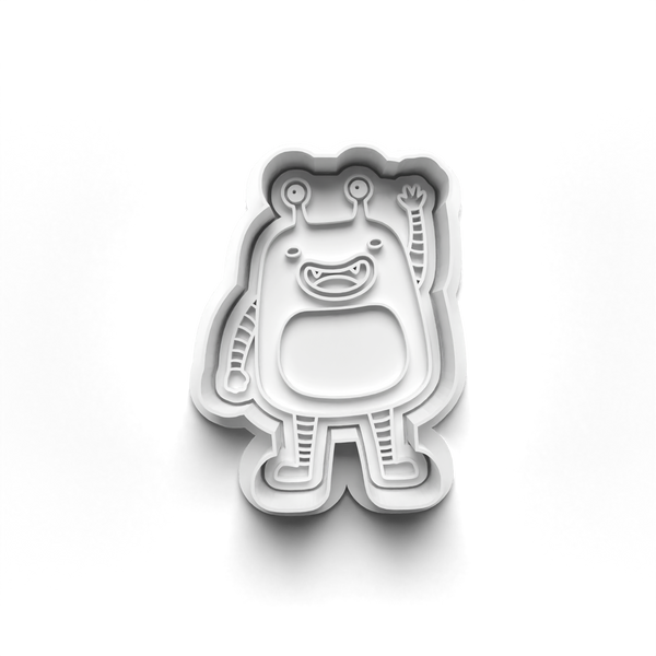 Monsters Set 2 Cookie Cutters Set + Stamps for Baking, Cookies, Crafts 0071