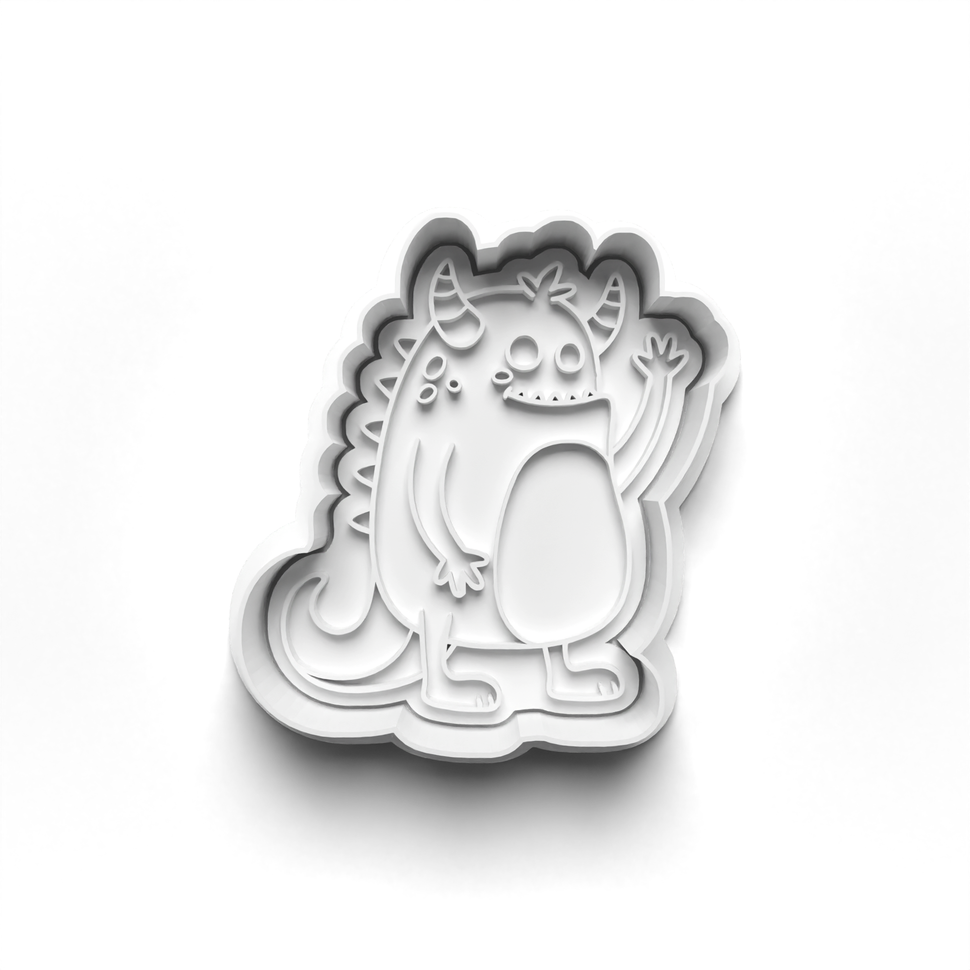 Monsters Set 2 Cookie Cutters Set + Stamps for Baking, Cookies, Crafts 0071