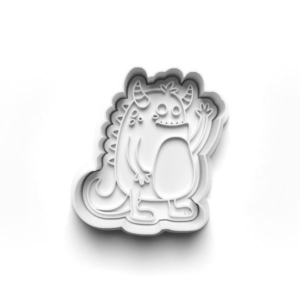Monsters Set 2 Cookie Cutters Set + Stamps for Baking, Cookies, Crafts 0071