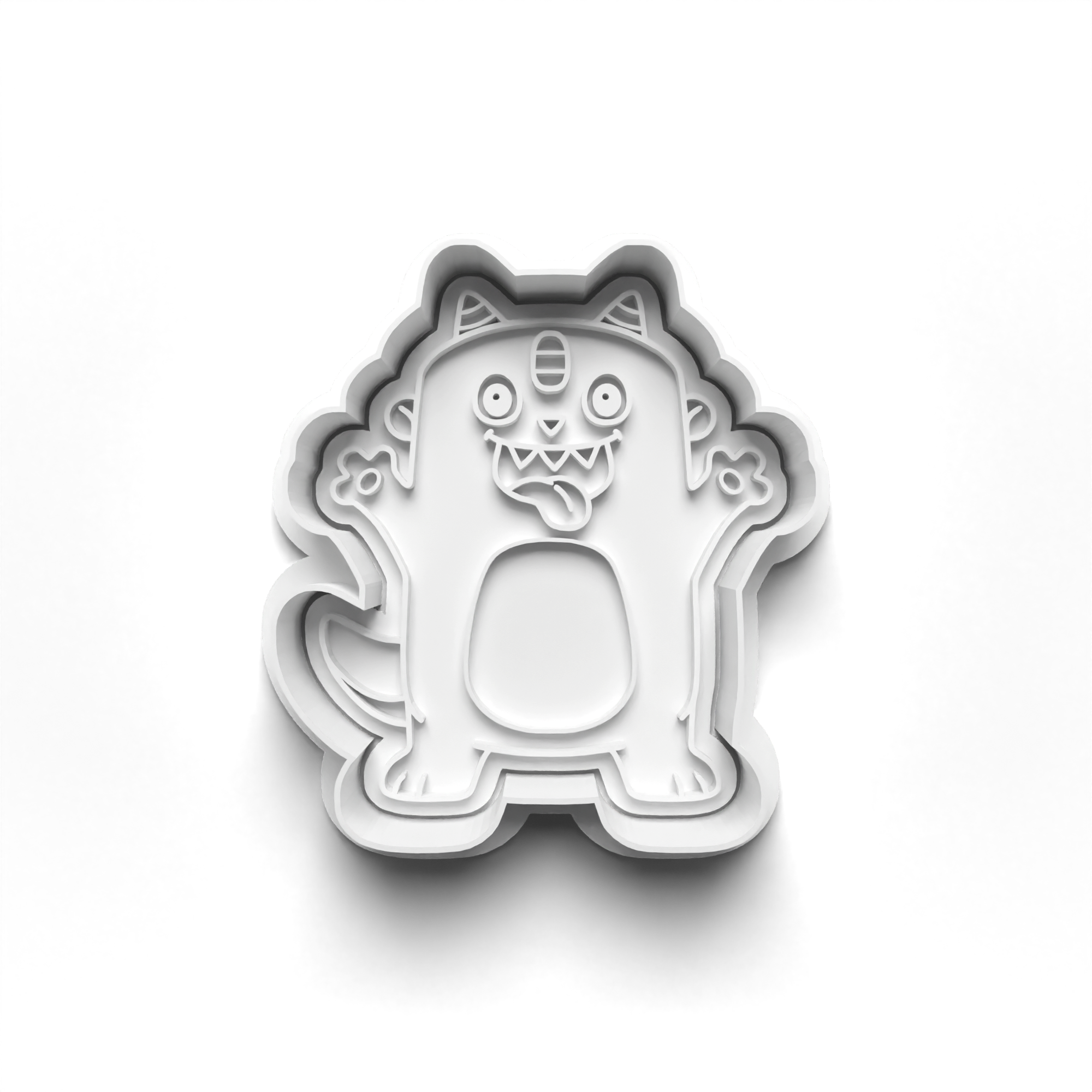 Monsters Set 2 Cookie Cutters Set + Stamps for Baking, Cookies, Crafts 0071