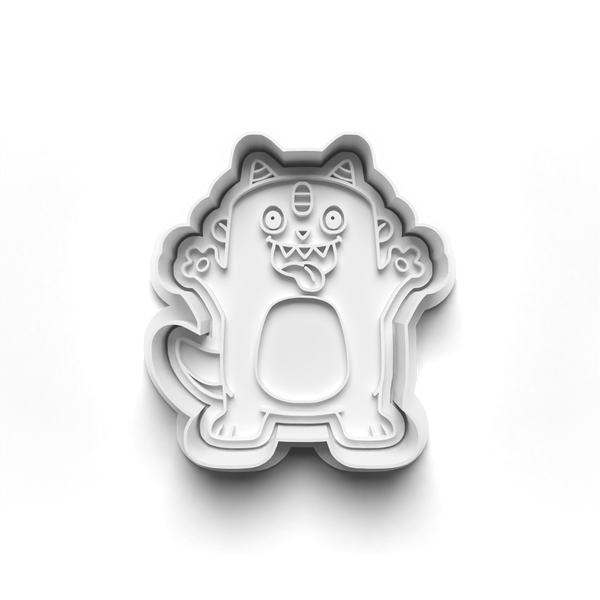 Monsters Set 2 Cookie Cutters Set + Stamps for Baking, Cookies, Crafts 0071