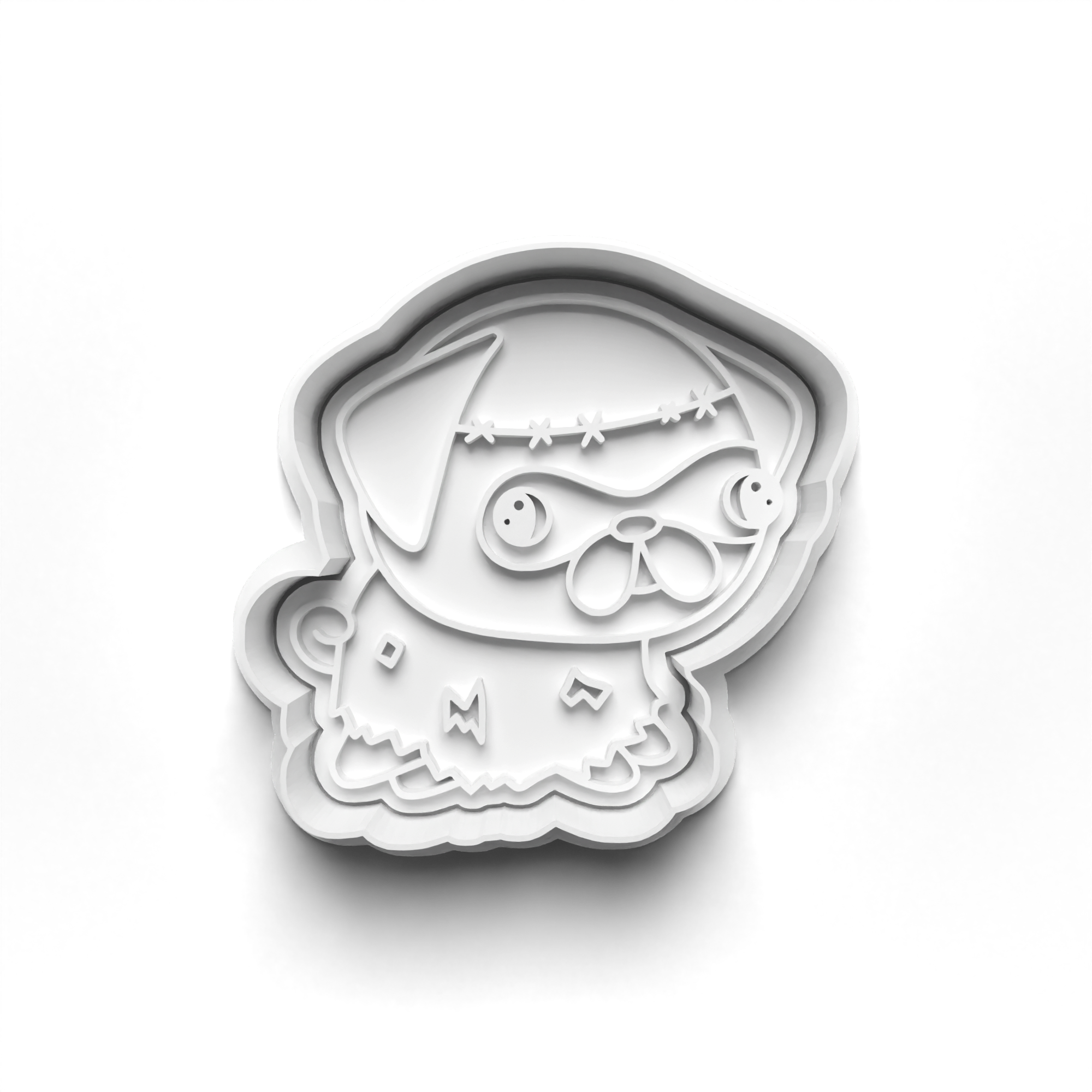 Halloween Pug Cookie Cutters Set + Stamps for Baking, Cookies, Crafts 0072