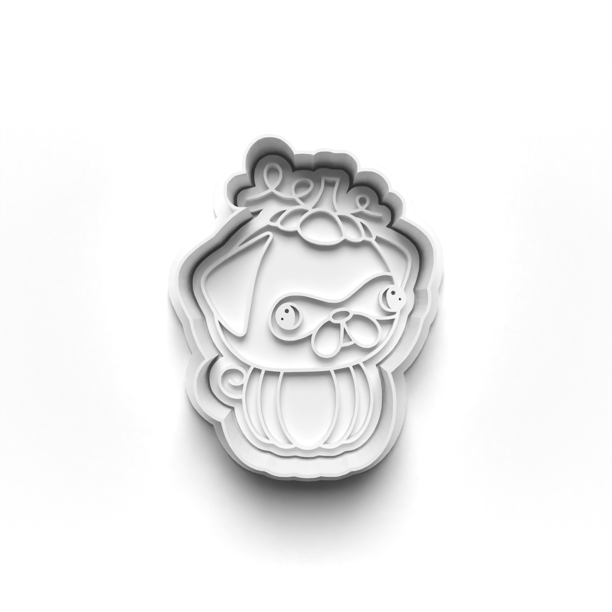 Halloween Pug Cookie Cutters Set + Stamps for Baking, Cookies, Crafts 0072