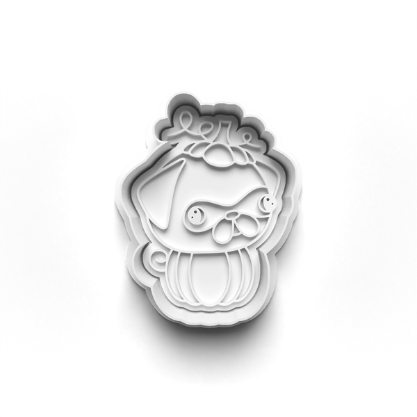 Halloween Pug Cookie Cutters Set + Stamps for Baking, Cookies, Crafts 0072