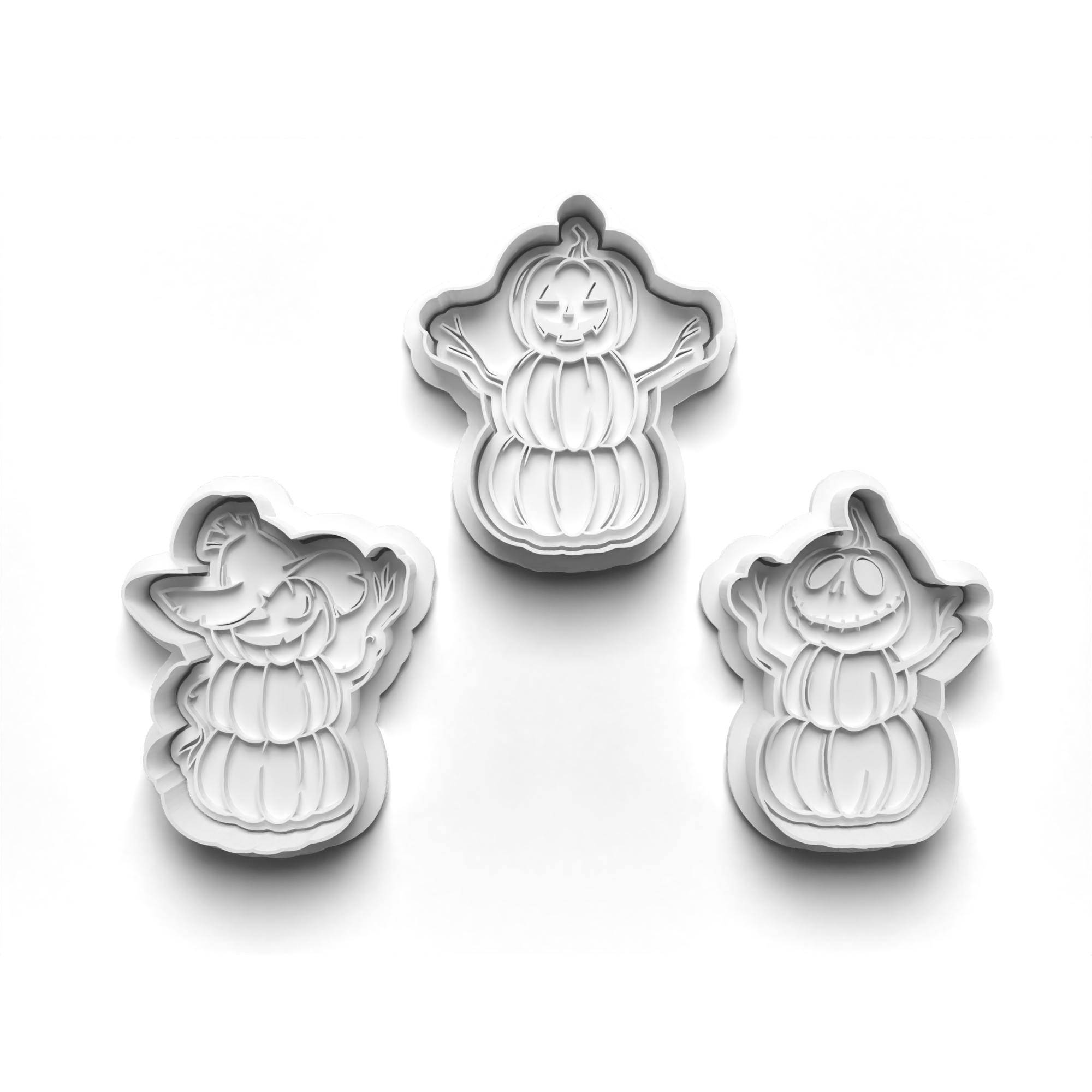 Halloween Tall Pumpkins Cookie Cutters Set + Stamps for Baking, Cookies, Crafts 0074