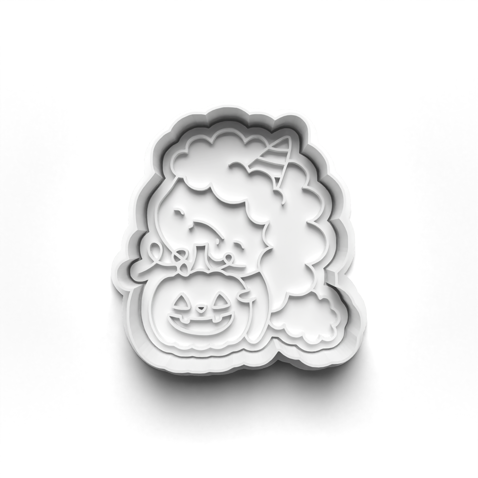 Halloween Unicorns Cookie Cutters Set + Stamps for Baking, Cookies, Crafts 0077