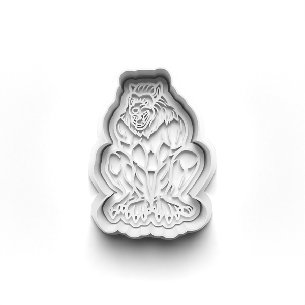 Werewolf Cookie Cutters Set + Stamps for Baking, Cookies, Crafts 0078