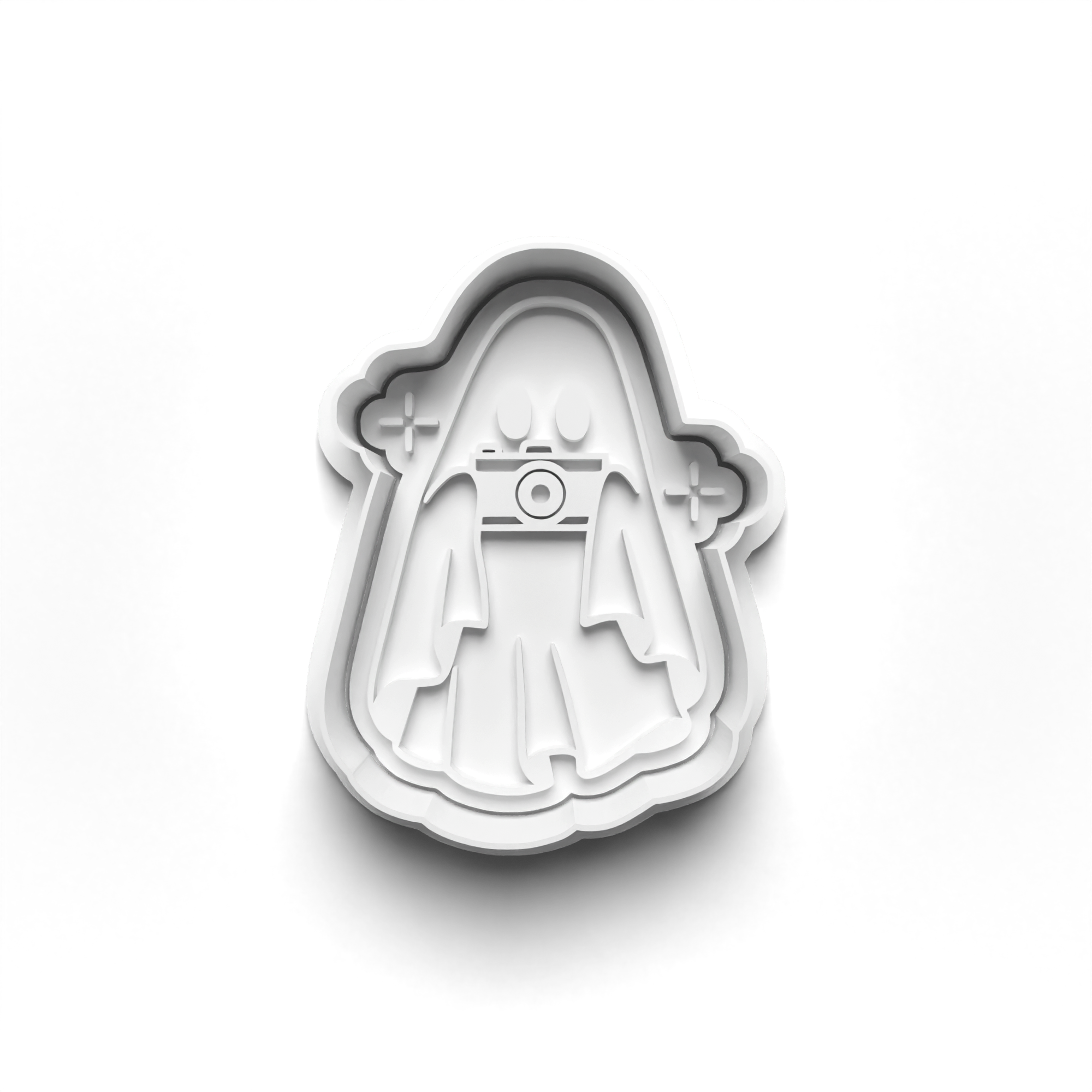 Halloween Ghosts Cookie Cutters Set + Stamps for Baking, Cookies, Crafts 0443