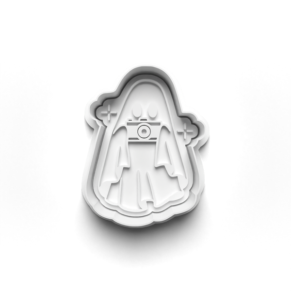 Halloween Ghosts Cookie Cutters Set + Stamps for Baking, Cookies, Crafts 0443