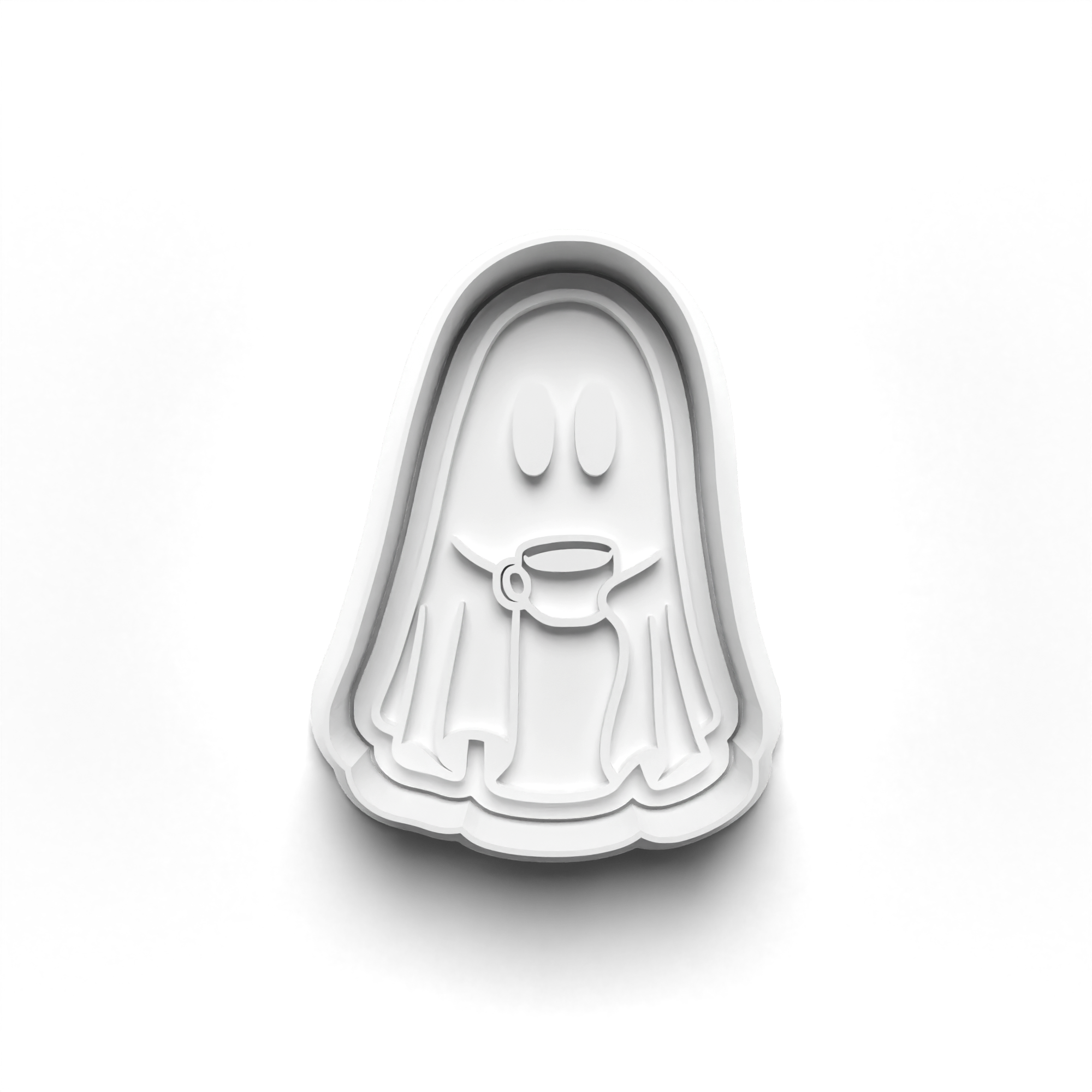 Halloween Ghosts Cookie Cutters Set + Stamps for Baking, Cookies, Crafts 0443