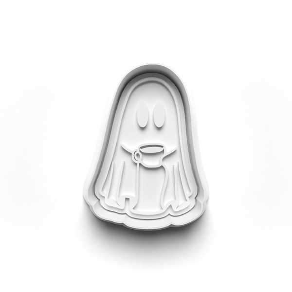 Halloween Ghosts Cookie Cutters Set + Stamps for Baking, Cookies, Crafts 0443