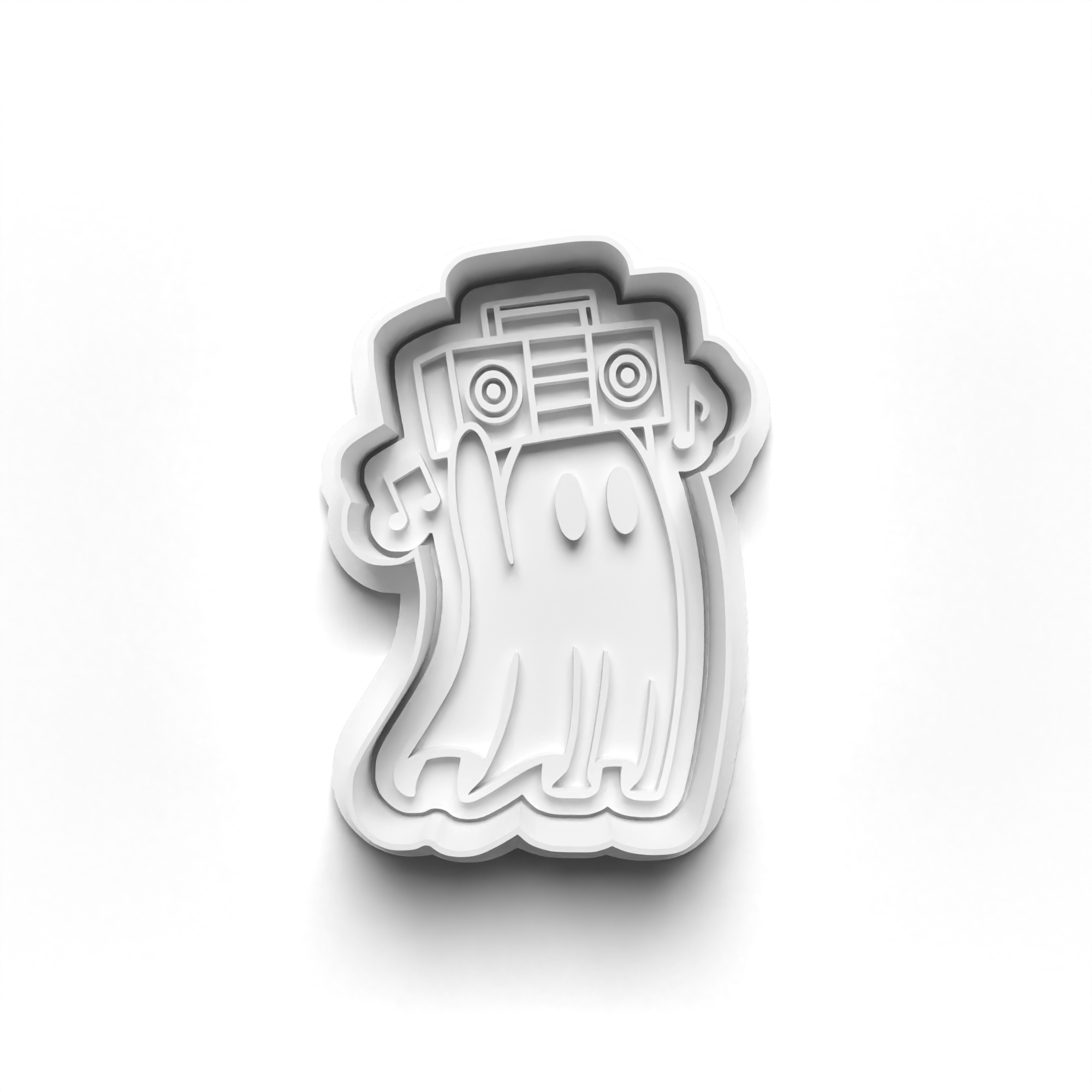 Halloween Ghosts Cookie Cutters Set + Stamps for Baking, Cookies, Crafts 0444
