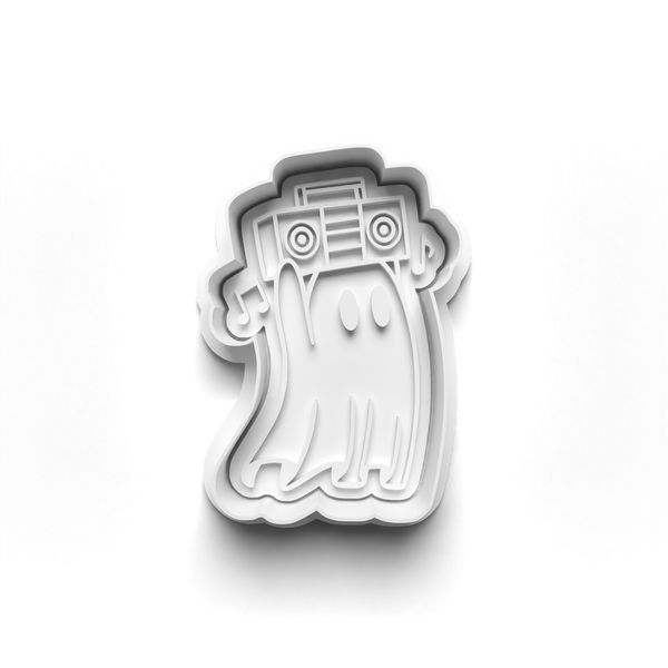 Halloween Ghosts Cookie Cutters Set + Stamps for Baking, Cookies, Crafts 0444