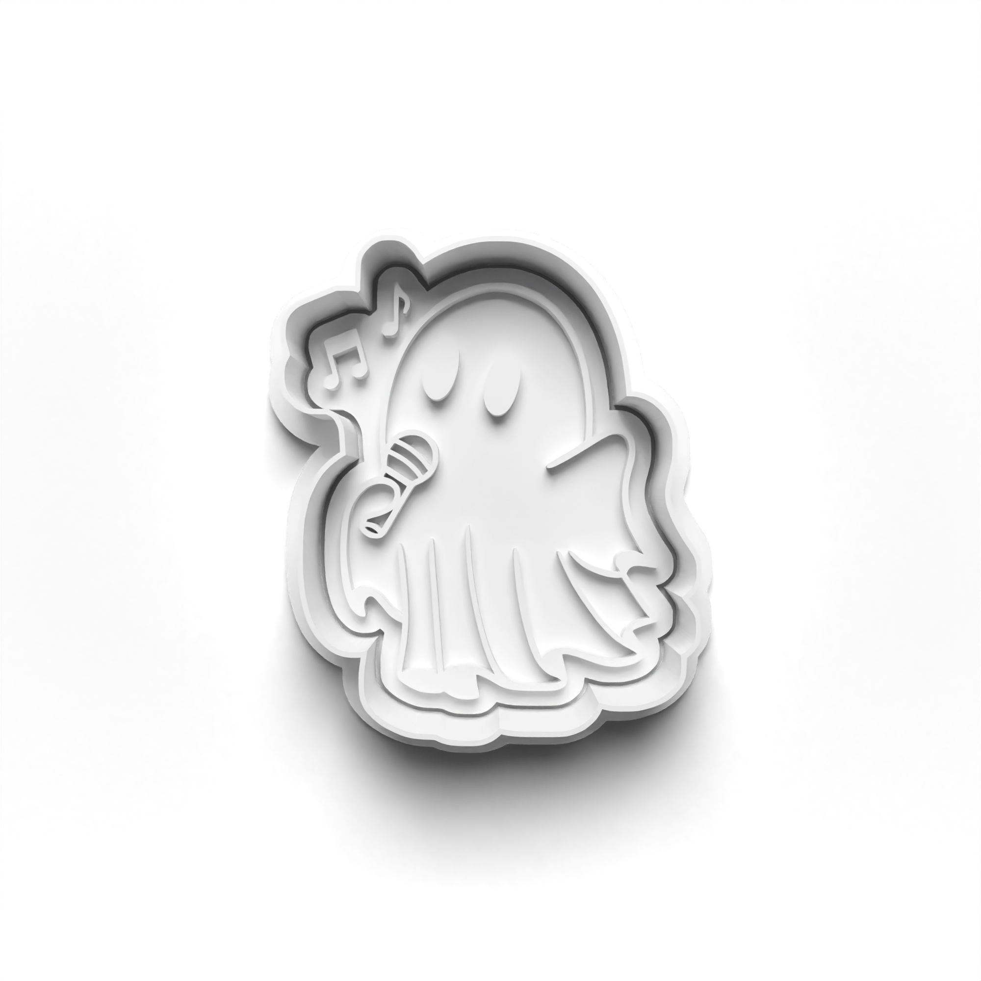 Halloween Ghosts Cookie Cutters Set + Stamps for Baking, Cookies, Crafts 0444
