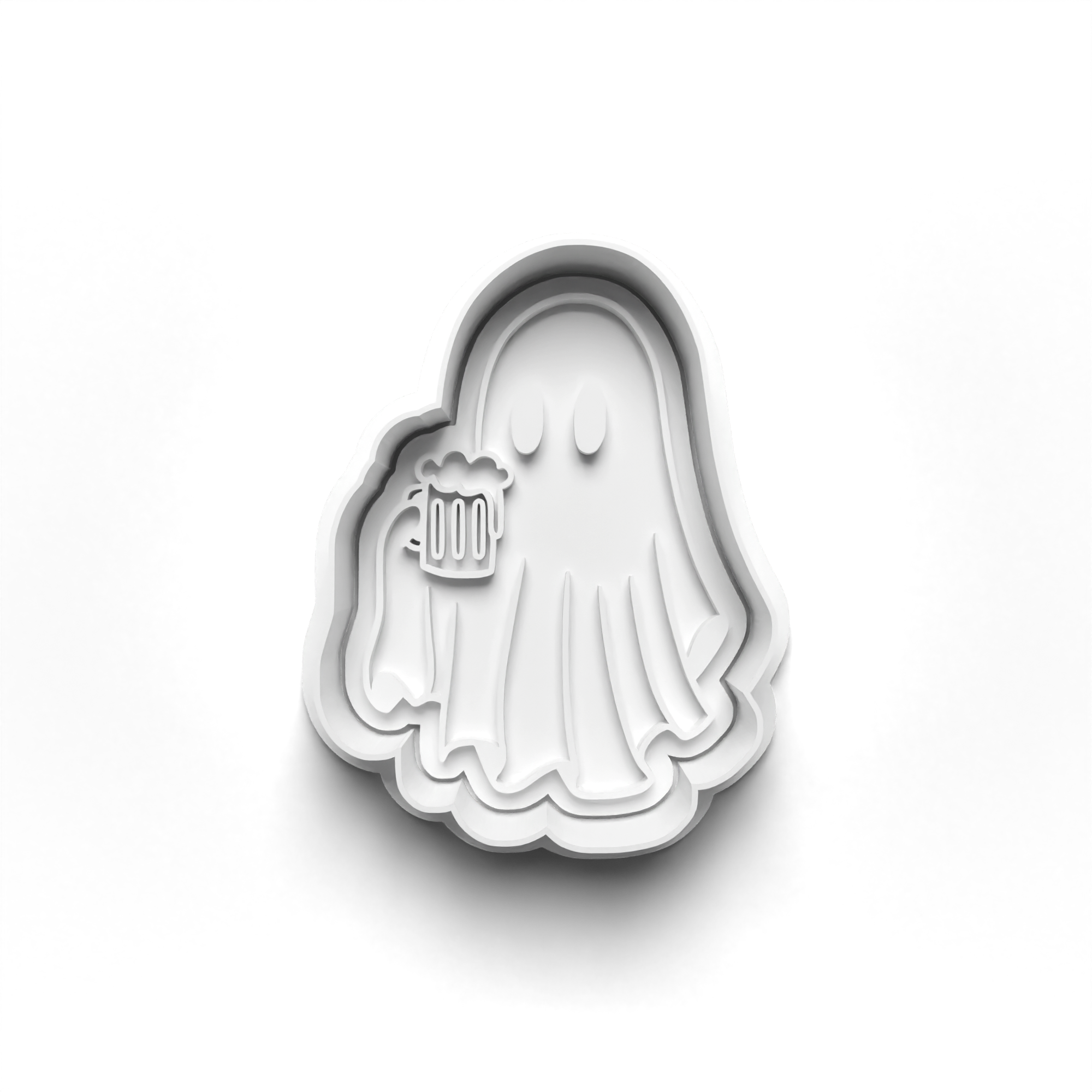 Halloween Ghosts Cookie Cutters Set + Stamps for Baking, Cookies, Crafts 0444