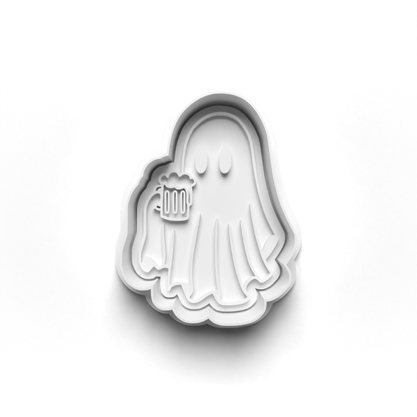Halloween Ghosts Cookie Cutters Set + Stamps for Baking, Cookies, Crafts 0444