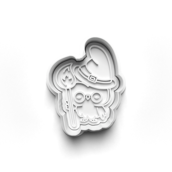 Halloween Owls Cookie Cutters Set + Stamps for Baking, Cookies, Crafts 0448
